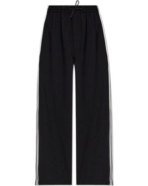 Y-3 Trousers With Logo - Black