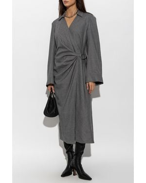 Tory Burch Dress With Wrap Fastening - Gray