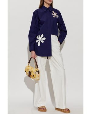 Fendi Shirt With Floral Motif - Blue