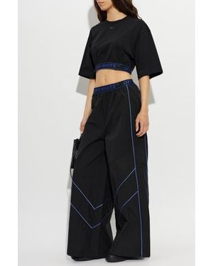 Off-White c/o Virgil Abloh Nylon Pants With Straight-Leg Cut - Black