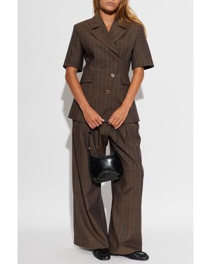 Ganni Wool Pants - Brown