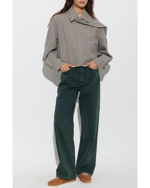 Rag & Bone Wool Jacket With Scarf - Gray