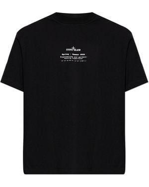Stone Island T-Shirt With Print - Black