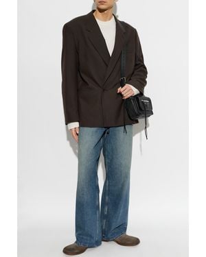 Lemaire Open-Lapel Blazer - Black