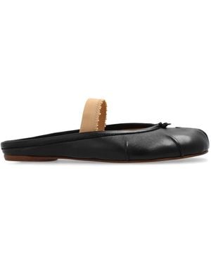 Maison Margiela Leather Tabi Slides - White