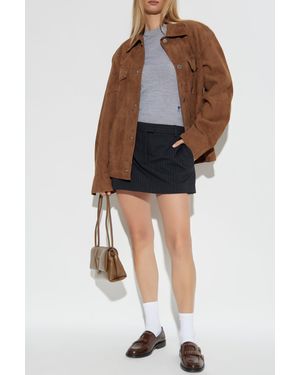 Ami Paris Suede Jacket - Brown
