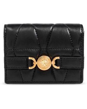 Versace Quilted Wallet - Black