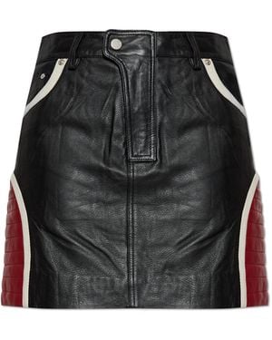 Gestuz Leather Skirt 'Gzyvette' - Black