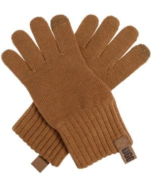 UGG Gloves With Logo - Brown