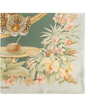 Ferragamo Silk Scarf - Metallic