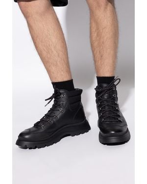 Hogan Leather Ankle Boots - Black