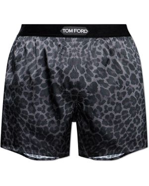 Tom Ford Silk Lingerie Shorts - Blue