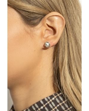 Fendi Earrings With Glass Pearl - Natural