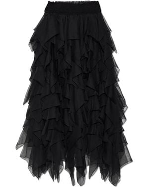 Balmain Silk Skirt - Black
