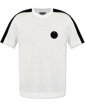 Emporio Armani T-Shirt With Logo Patch - White