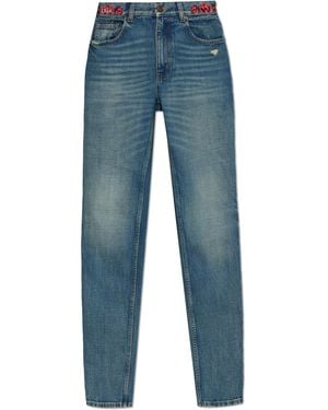 Chloé Vintage-Effect Jeans - Blue