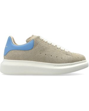 McQueen Suede Sports Shoes With Logo - Grey