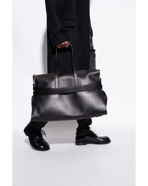 Moschino Leather Shopper Bag - Black