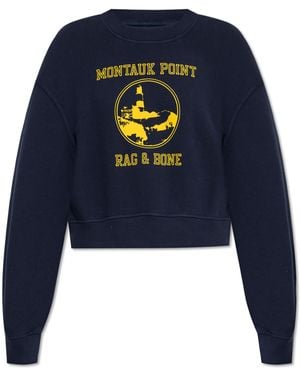 Rag & Bone Sweatshirt With Print, - Blue