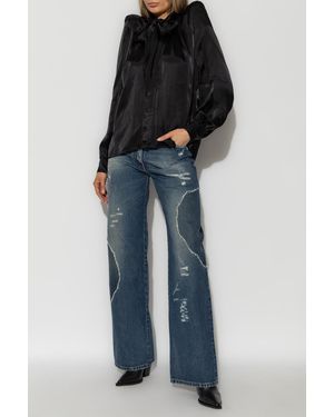 Vetements Shirt With Shoulder Pads - Blue