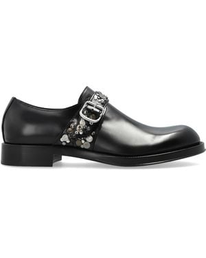 Dries Van Noten Leather Shoes With Studs - Black