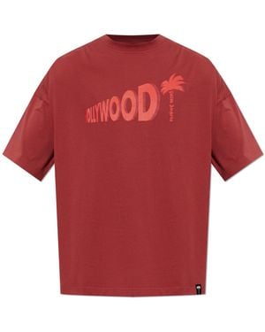 Palm Angels Printed T-Shirt - Red