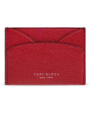 Tory Burch Leather Cardholder - Red
