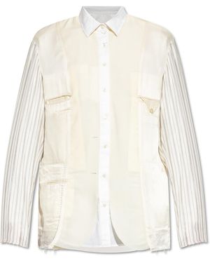 Maison Margiela Shirt Made Of Combined Materials - White
