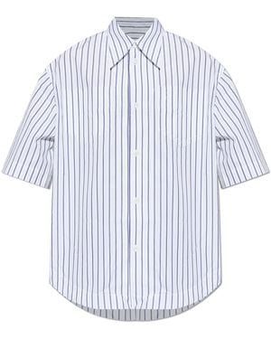 Ami Paris Shirt With Stripe Pattern - Blue