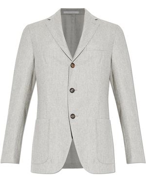 Eleventy Wool Blazer - White