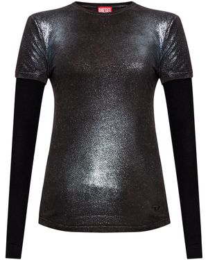 DIESEL 'T-Miwa' T-Shirt With Logo - Black