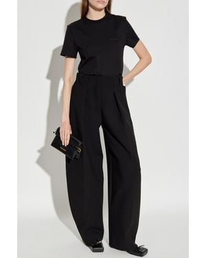 Jacquemus T-Shirt With Logo Patch - Black
