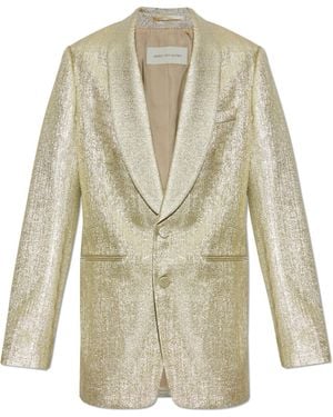 Dries Van Noten Shimmering Blazer - White