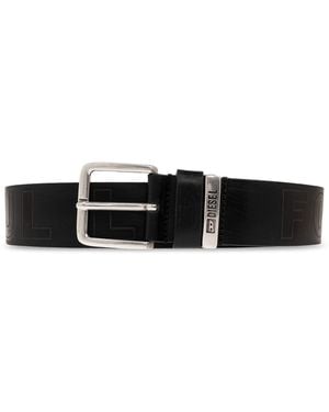 DIESEL Leather Belt Logo B-Fsl-Outline' - Black