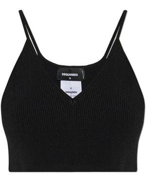 DSquared² Ribbed Top - Black