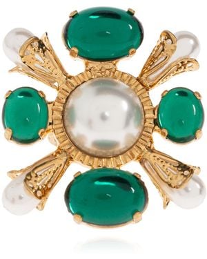 Balmain Ring With Shimmering Crystals - Blue