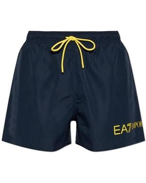 EA7 Swim Shorts With Logo - Blue