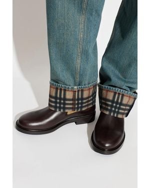 Burberry 'Pembroke' Ankle Boots - Blue