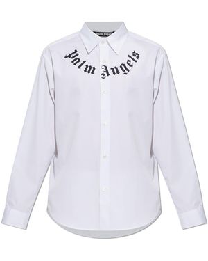 Palm Angels Shirt With Logo - White