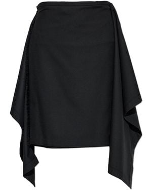 McQueen Linen Blazer With Double Vent - Black