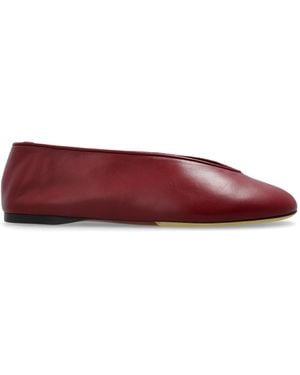 Moschino Leather Ballet Flats - Red