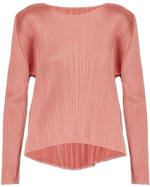 Pleats Please Issey Miyake Pleated Top - Pink
