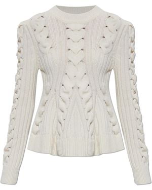 McQueen Peplum Jumper - White