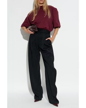 The Attico Wool Pants With Pleats - Red