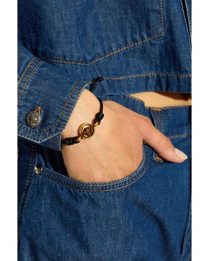 Versace Leather Bracelet - Blue