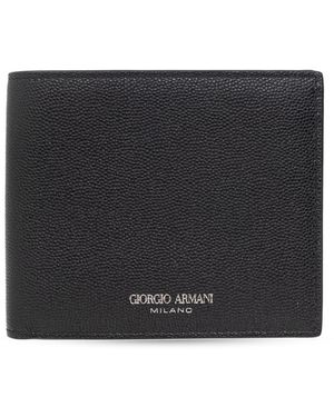 Giorgio Armani Leather Wallet - Black
