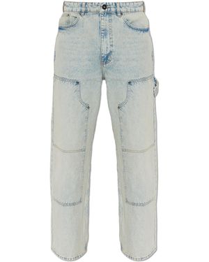 LAB C.O. OFF WHITE Jeans With Printed Logo - Blue