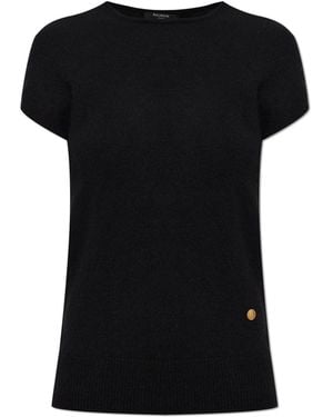 Balmain Top With "Logo" Application - Black