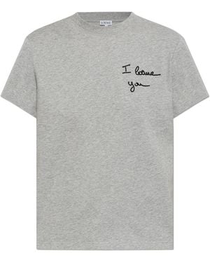 Loewe T-Shirt With Logo - Grey