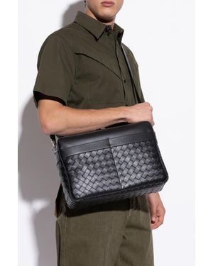 Bottega Veneta Leather Shoulder Bag - Black